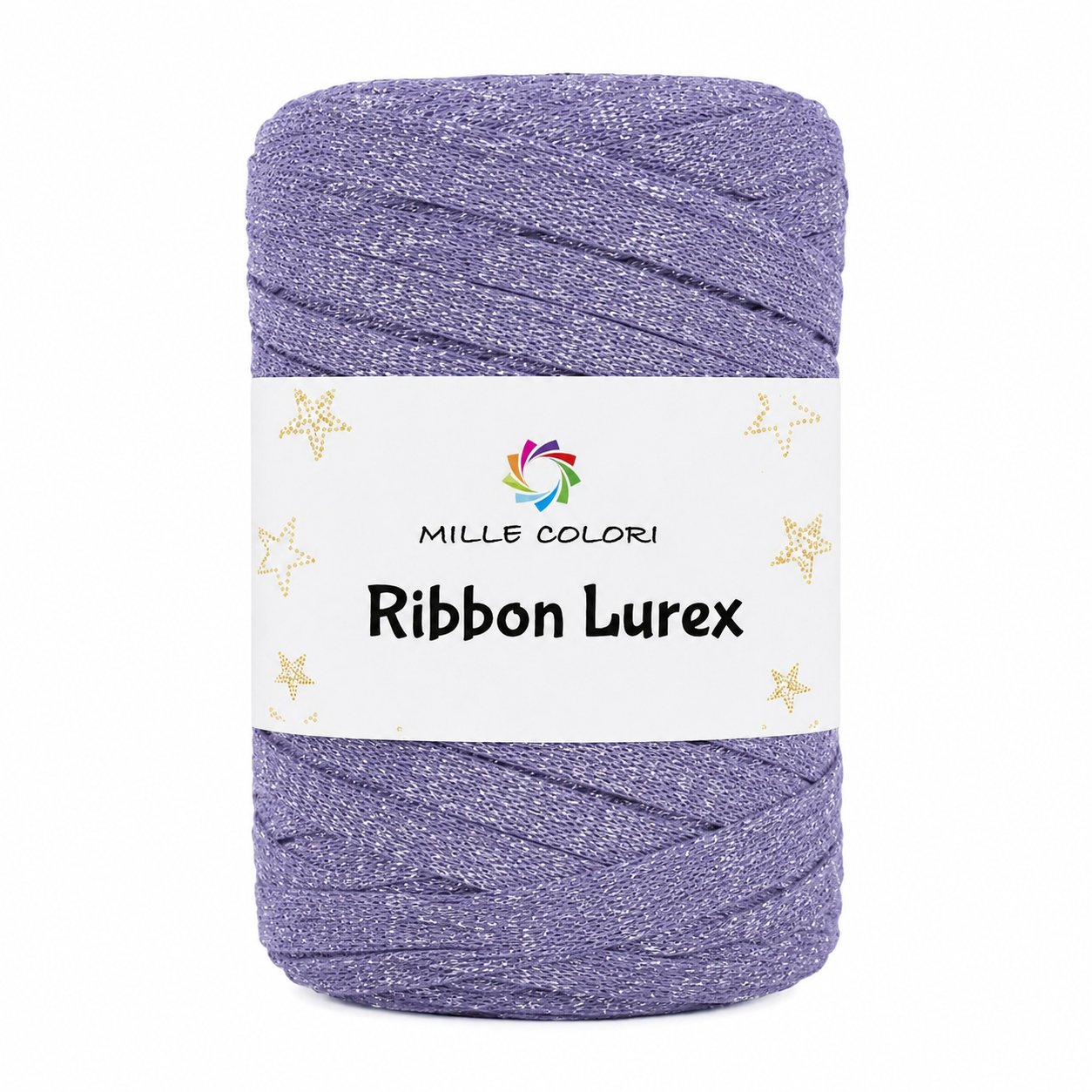 Ribbon Lurex 250g cordino piatto per borse -Viola Argento
