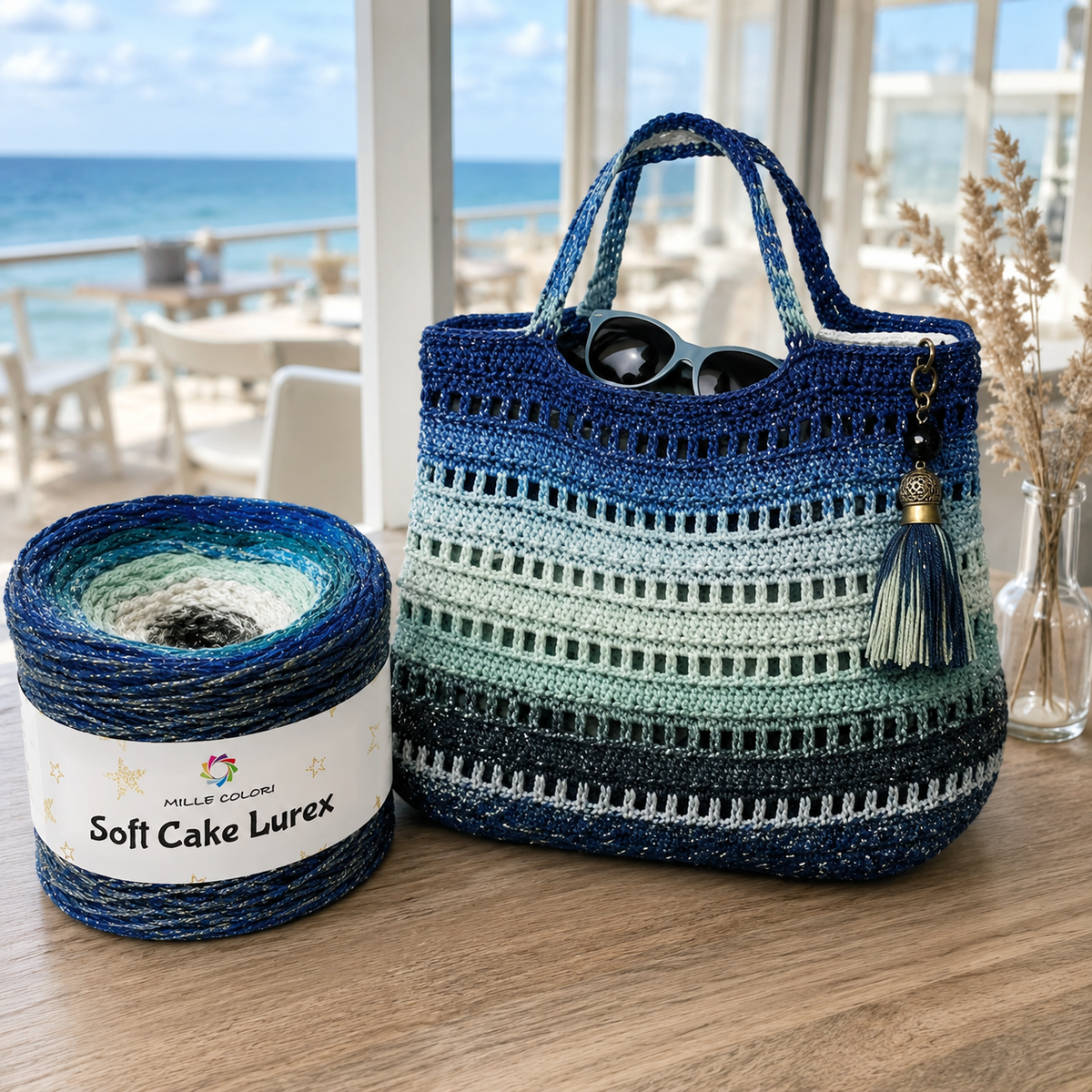 Oceano Stellato – Filato Soft Cake Lurex 250 g – Tutte le Tonalità – Immagine 3 di 3