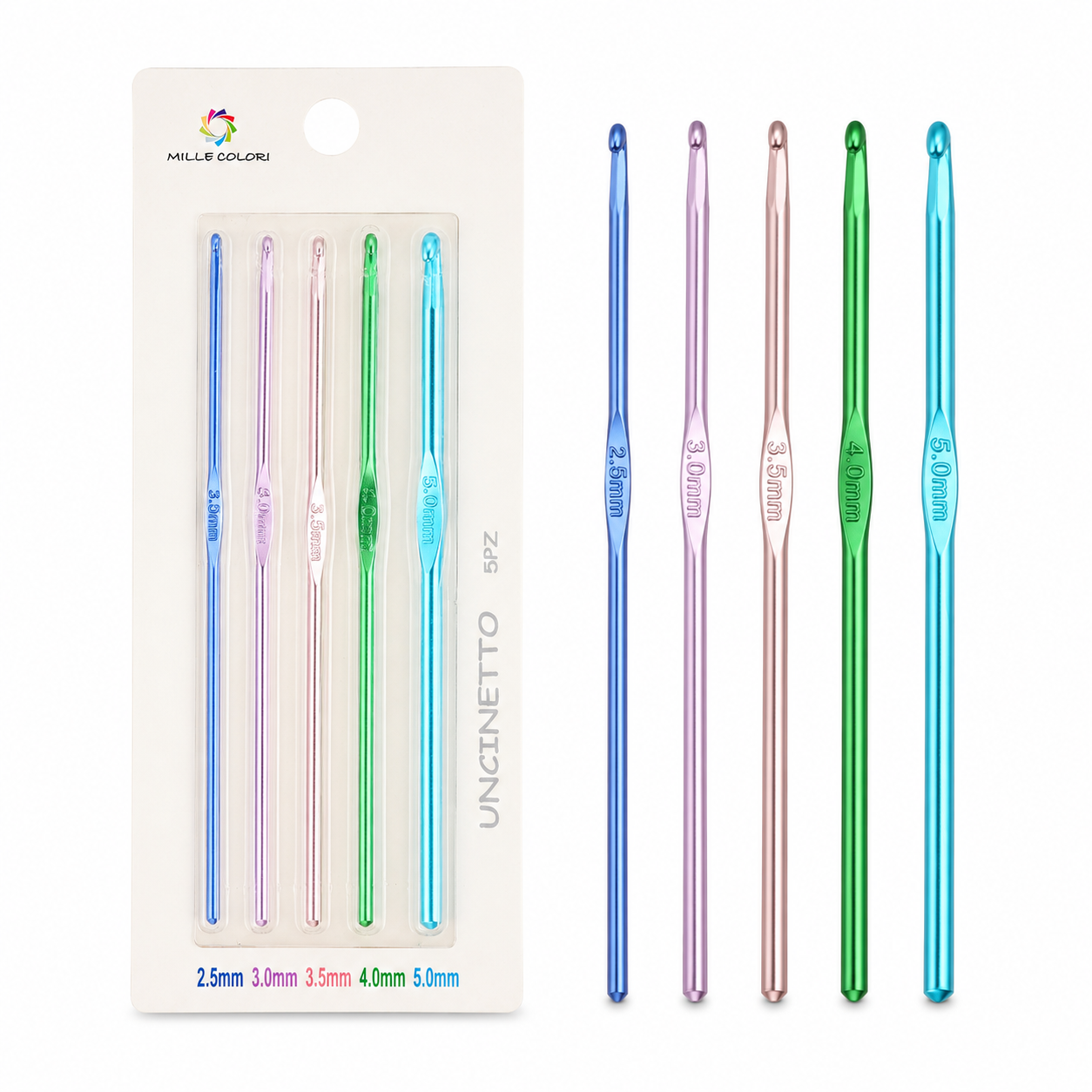 Set Unicinetto 5pz 2.5mm-5mm