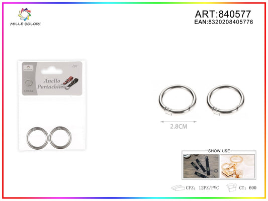 Anelli per borsa 0.5x2.8cm 2pz - WE MAKE DIY - MILLE COLORI