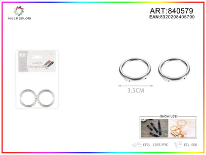Anelli per borsa 0.5x3.5cm 2pz - WE MAKE DIY - MILLE COLORI
