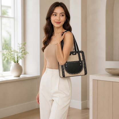 Kit per Borsa Fai da Te con Manici Lunghi, Pannelli Preforati e Componenti in Ecopelle | Mille Colori