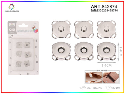 BOTTONI MAGNETICI MARGHERITA 1.4CM 3PZ - WE MAKE DIY - MILLE COLORI