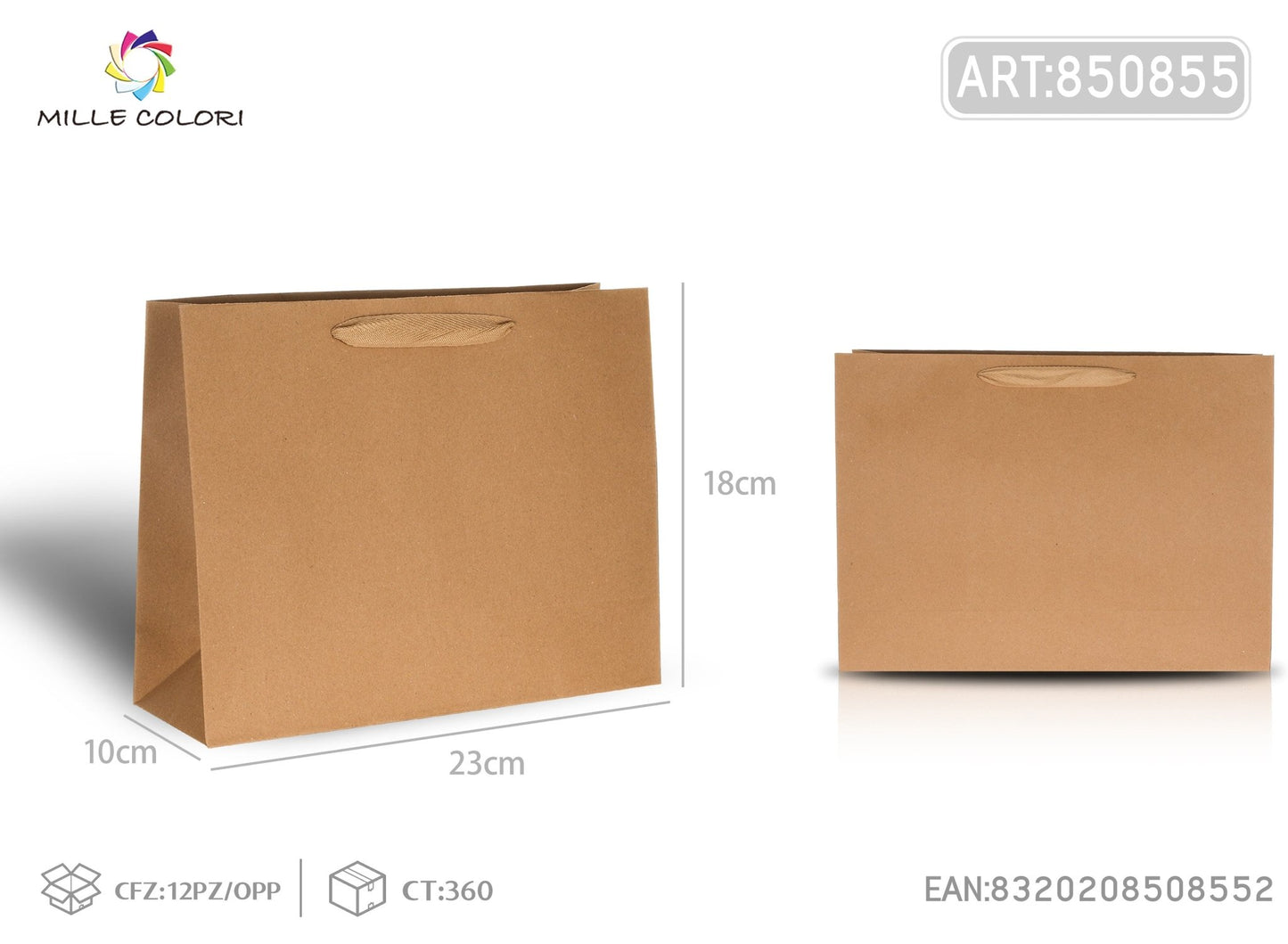 Busta di carta 23x18x10cm avana - WE MAKE DIY - MILLE COLORI