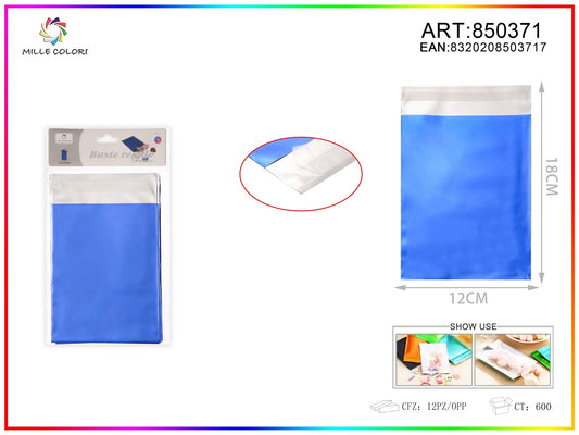 BUSTA REGALO METALLIZZATA LUCIDO BLU - WE MAKE DIY - MILLE COLORI