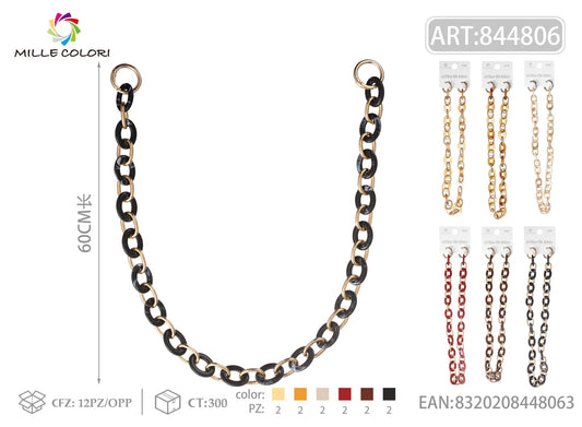 Catena Acrilica Elegante con Anelli in Metallo – 60CM - WE MAKE DIY - MILLE COLORI