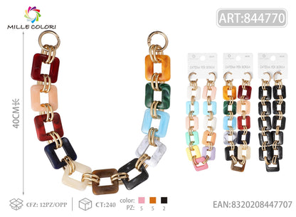 Catena per Borsa Multicolore a Maglie Rettangolari – 40CM - WE MAKE DIY - MILLE COLORI