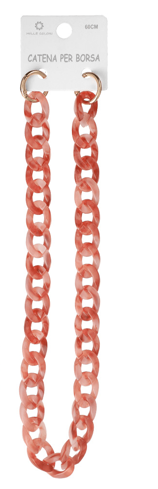 Catena per borsa in resina lucida con ganci dorati 60CM Mille Colori colori 2