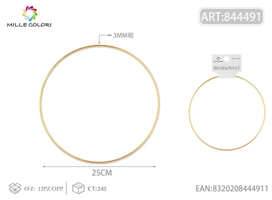 Cerchi in metallo per borse 3.0mm*25cm oro 2pz - WE MAKE DIY - MILLE COLORI