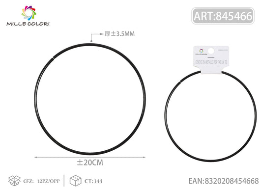 Cerchi in metallo per borse 3.5mm*20cm nero 2pz - WE MAKE DIY - MILLE COLORI