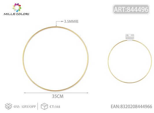 Cerchi in metallo per borse 3.5mm*35cm oro 2pz - WE MAKE DIY - MILLE COLORI