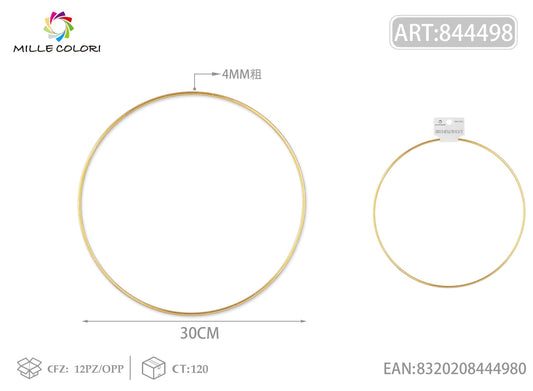 Cerchi in metallo per borse 4.0mm*30cm oro 2pz - WE MAKE DIY - MILLE COLORI