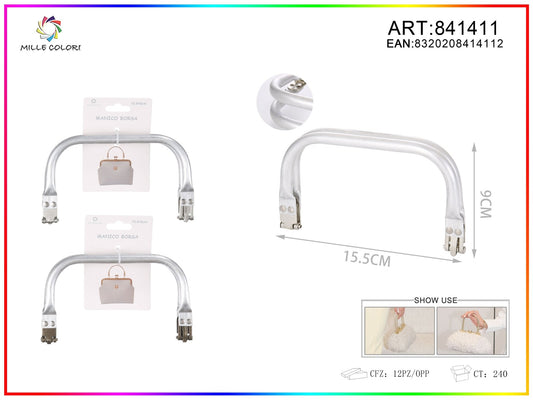 Chiusura a molla per clutch in metallo con manico 15,5x9CM - WE MAKE DIY - MILLE COLORI