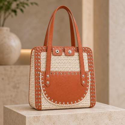 Kit per Borsa Fai da Te con Manici Lunghi, Pannelli Preforati e Componenti in Ecopelle | Mille Colori