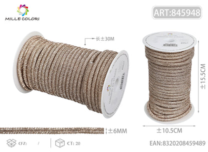 Champagne – Cordino Strass 3,5 mm/30 m – Tutti i Colori – Immagine 4 di 4