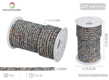 Multicolore – Cordino Strass 3,5 mm/30 m – Tutti i Colori – Immagine 4 di 4