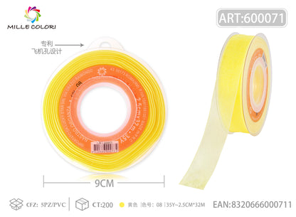 NASTRO  ORGANZA - GIALLO