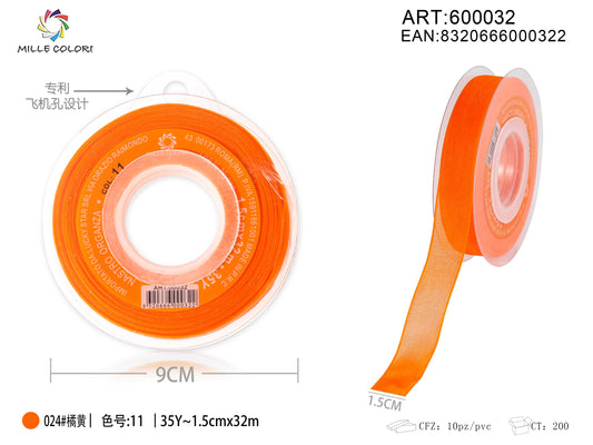 NASTRO  ORGANZA - ARANCIONE