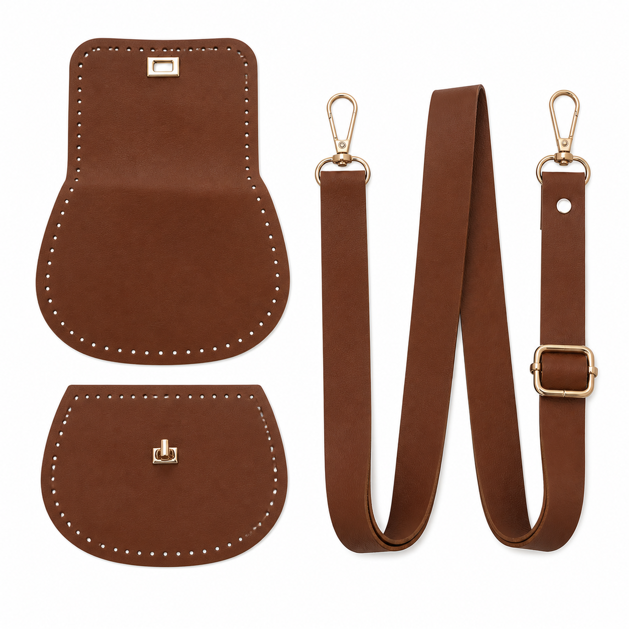 Kit per Borsa Fai da Te con Tracolla Regolabile e Componenti in Ecopelle | Mille Colori