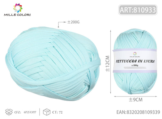 FETTUCCIA IN LYCRA 200G AZZURRO CHIARO - WE MAKE DIY - MILLE COLORI