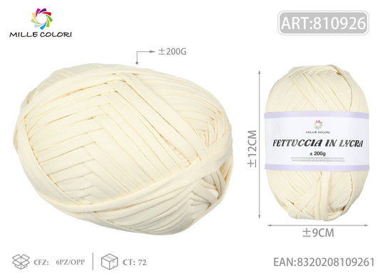 FETTUCCIA IN LYCRA 200G BEIGE - WE MAKE DIY - MILLE COLORI