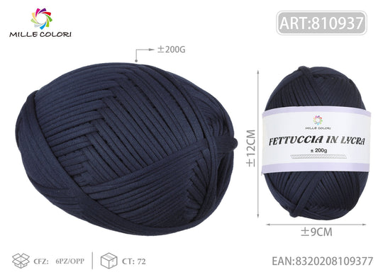 FETTUCCIA IN LYCRA 200G BLU NAVY - WE MAKE DIY - MILLE COLORI