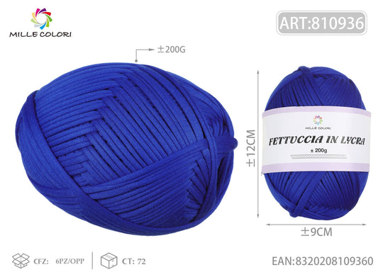 FETTUCCIA IN LYCRA 200G BLU REALE - WE MAKE DIY - MILLE COLORI
