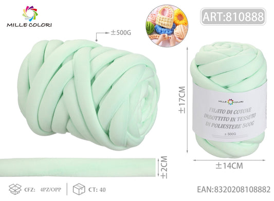 Filato Marshmellow poliestere 500g Malva Mille Colori per borse handmade