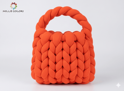 Arancione Rosso – Filato Marshmallow a Coste 500 g – Tutti i Colori – Immagine 2 di 2