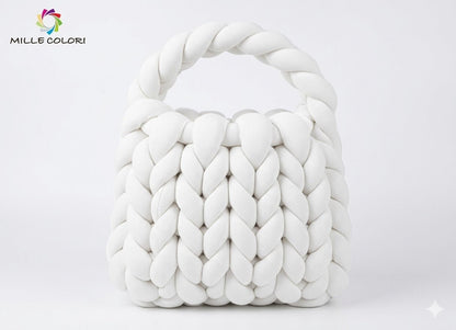 Filato Marshmallow a Coste 500g Bianco per Borse Fai - da - Te – Mille Colori - WE MAKE DIY - MILLE COLORI