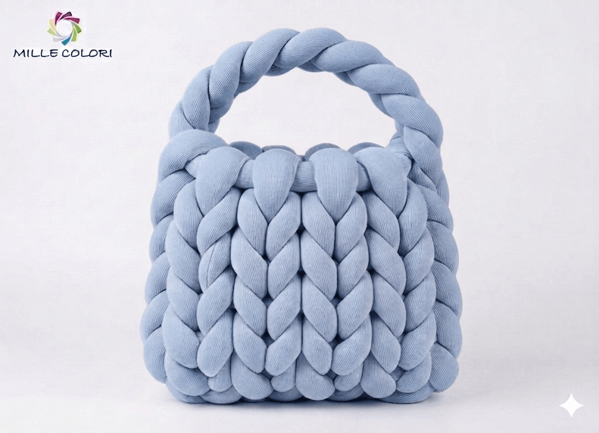 Blu Jeans – Filato Marshmallow a Coste 500 g – Tutti i Colori – Immagine 2 di 2