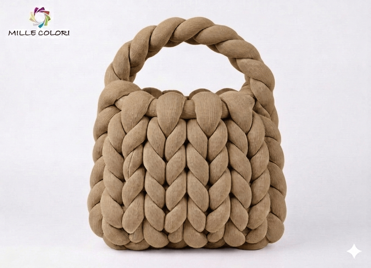 Filato Marshmallow a Coste 500g Cachi Chiaro per Borse – Mille Colori - WE MAKE DIY - MILLE COLORI