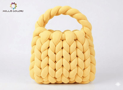 Giallo Senape – Filato Marshmallow a Coste 500 g – Tutti i Colori – Immagine 2 di 2