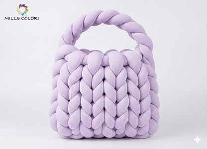 Filato Marshmallow a Coste 500g Lilla Chiaro per Borse – Mille Colori - WE MAKE DIY - MILLE COLORI