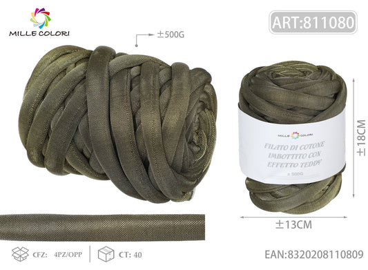 Filato Marshmallow Lurex Mesh 500g Oro Chiaro Mille Colori per borse uncinetto