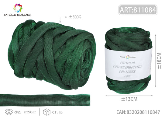 Filato Marshmallow Lurex Mesh 500g Verde Mille Colori per borse uncinetto