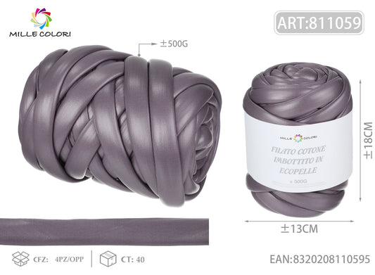 Filato Marshmallow Ecopelle 500g Lilla Chiaro Mille Colori per borse uncinetto