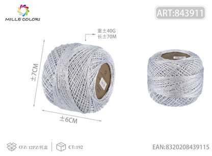 Argento – Filo Lurex Sottile 40 g – Tutti i Colori – Immagine 1 di 1