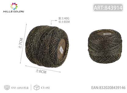 Nero/Oro – Filo Lurex Sottile 40 g – Tutti i Colori – Immagine 1 di 1