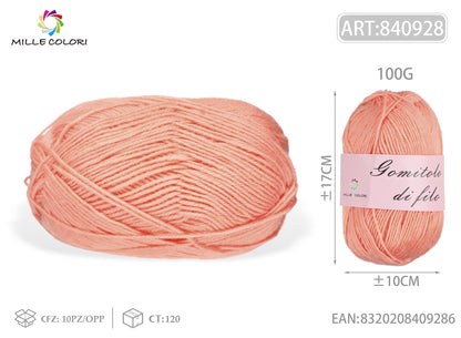 Corallo Chiaro – Gomitolo di Filo Grosso 100 g – Tutti i Colori – Immagine 2 di 2