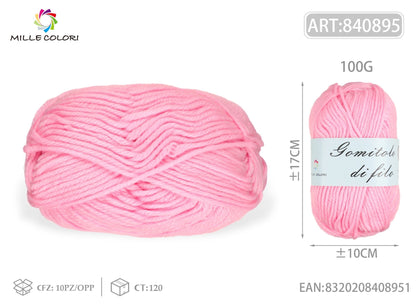 Rosa – Gomitolo di Filo Grosso 100 g – Tutti i Colori – Immagine 1 di 2