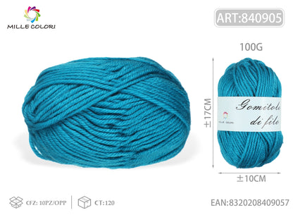Turchese – Gomitolo di Filo Fine 100 g – Tutti i Colori – Immagine 2 di 2