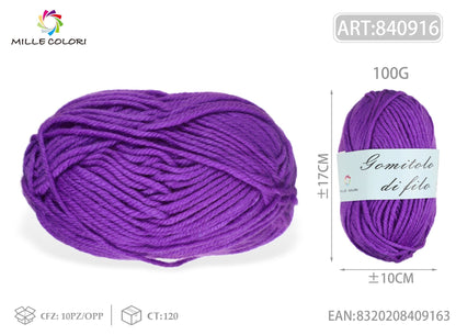Viola – Gomitolo di Filo Grosso 100 g – Tutti i Colori – Immagine 1 di 2