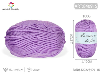 Viola Lilla – Gomitolo di Filo Grosso 100 g – Tutti i Colori – Immagine 1 di 2