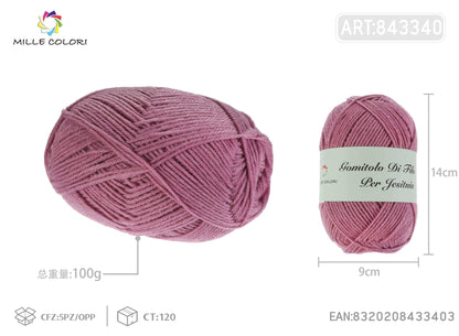 Viola Rosso – Gomitolo di Filo Grosso 100 g – Tutti i Colori – Immagine 2 di 2