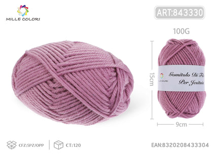 Viola Rosso – Gomitolo di Filo Grosso 100 g – Tutti i Colori – Immagine 1 di 2