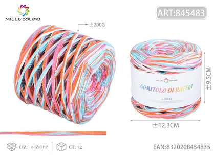 Col.02 – Gomitolo di Rafia Colorata 100 g – Tutti i Colori – Immagine 2 di 2