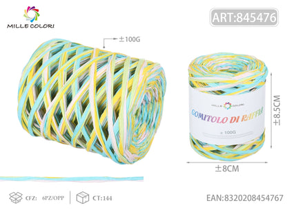 Col.03 – Gomitolo di Rafia Colorata 100 g – Tutti i Colori – Immagine 1 di 2