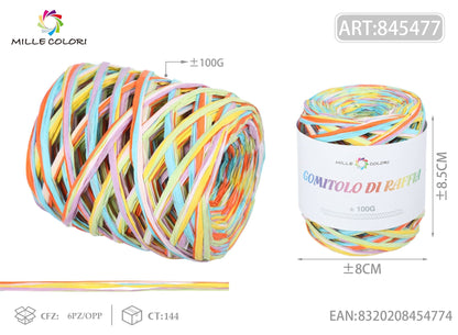 Col.04 – Gomitolo di Rafia Colorata 100 g – Tutti i Colori – Immagine 1 di 2