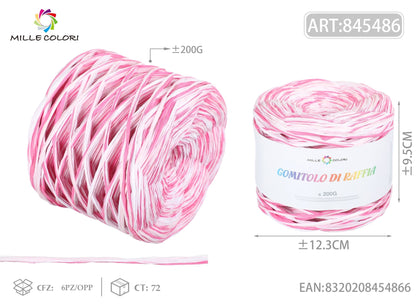 Col.05 – Gomitolo di Rafia Colorata 200 g – Tutti i Colori – Immagine 1 di 2